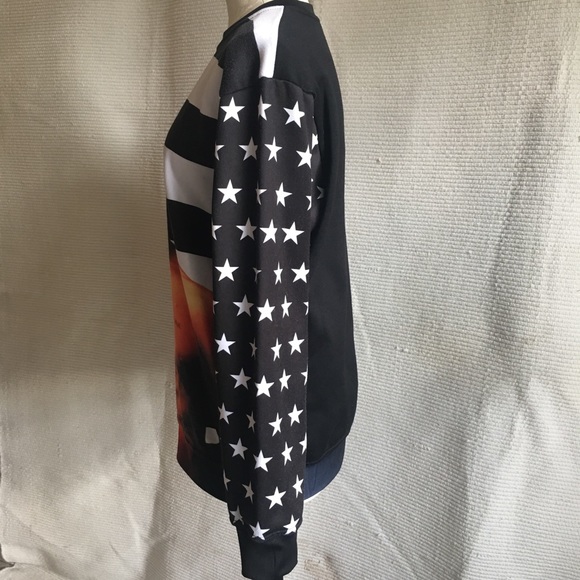 RARE 2pac Freedom Stars & Stripes Flag Print Shirt - Picture 5 of 8